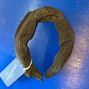 Army Green Corduroy Headband NWT